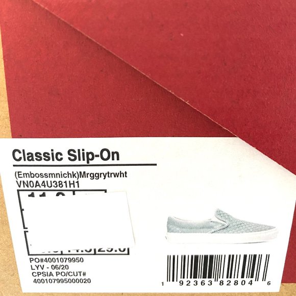 VANS Classic Slip-On Embossmnichk Gray Men - Picture 10 of 10